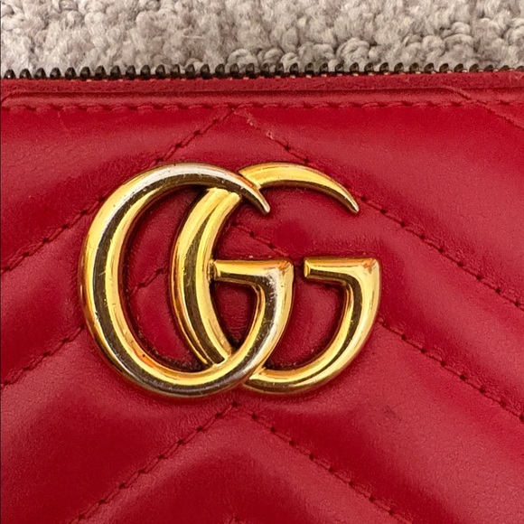Gucci Red Quilted Leather Wallet - Picture 6 of 7